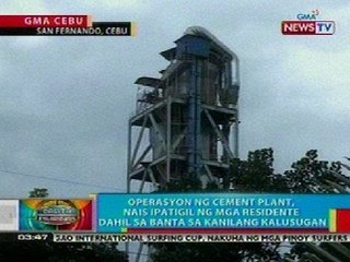 BP: Operasyon ng isang cement plant sa Cebu, nais ipatigil ng mga residente