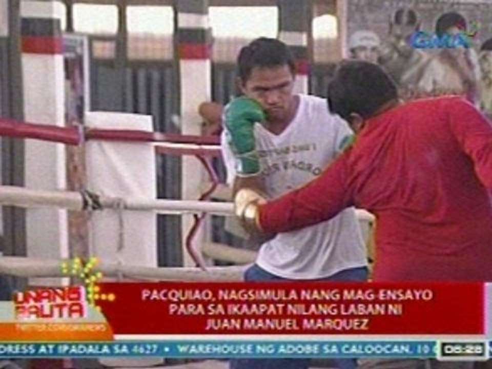 UB: Pacquiao, nagsimula nang mag-ensayo para sa ika-4 nilang laban ni Marquez