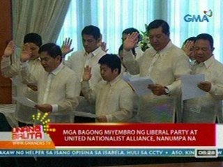 UB: Mga bagong miyembro ng LP at UNA, nanumpa na