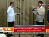 BT: Senatorial lineup ng Liberal Party, iaanunsyo bukas ni PNoy