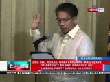 DILG Sec. Roxas, nakatakdang mag-leave of absence bilang pangulo ng Liberal party simula sa Lunes