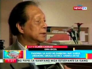 BP: Pagdinig sa kaso ng barkong may   karga umanong smuggled rice, sinimulan   na