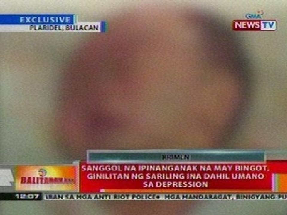 BT: Sanggol na ipinanganak na may bingot sa Bulacan, ginilitan ng ina dahil sa depression