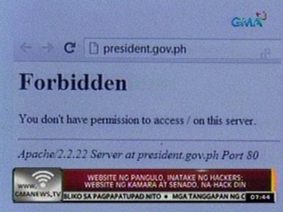 24 Oras: Website ng pangulo, inatake ng hackers; website ng Kamara at Senado, na-hack din