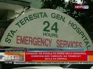BT: Sanggol na dinala sa DSWD mula Mindoro, hinihinalang sanggol na tinangay sa ospital