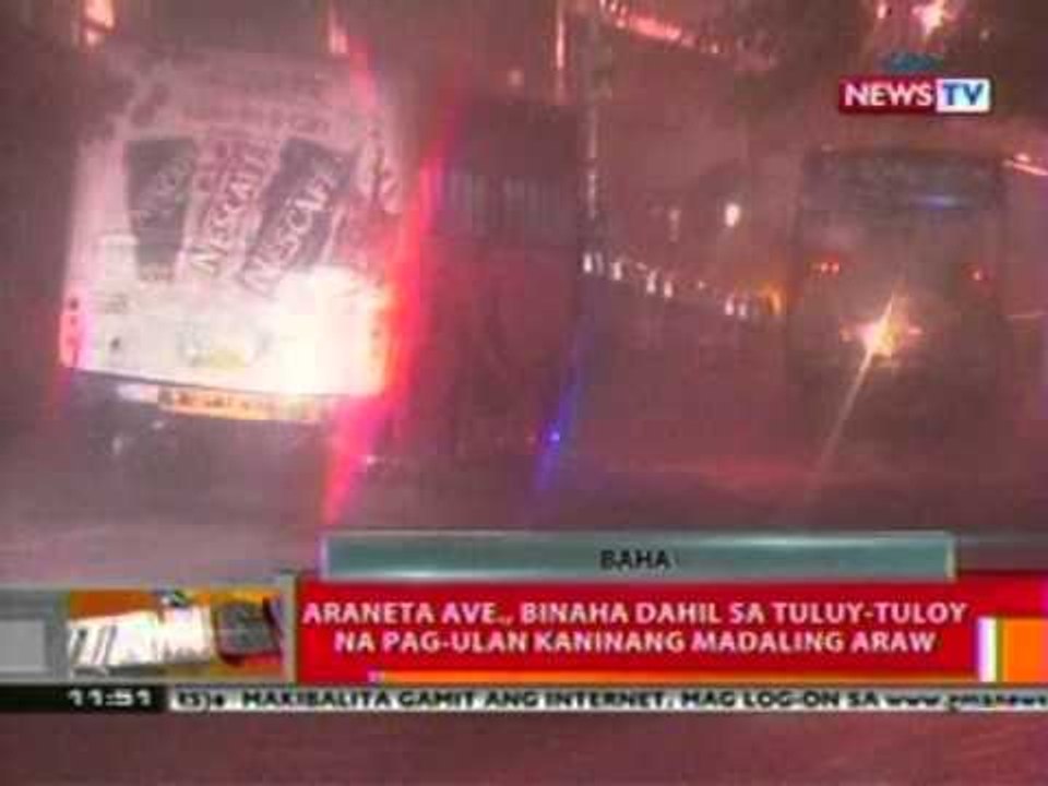 BT: Araneta Ave., binaha dahil sa tuluy-tuloy na pag-ulan kaninang madaling araw