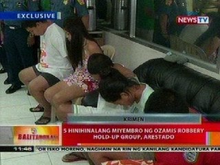 BT: 5 miyembro ng Ozamis hold-up group, arestado sa Cubao, QC