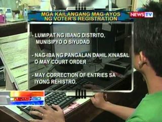 NTG: Voter's registration para sa 2013 elections, hanggang October 31 na lang