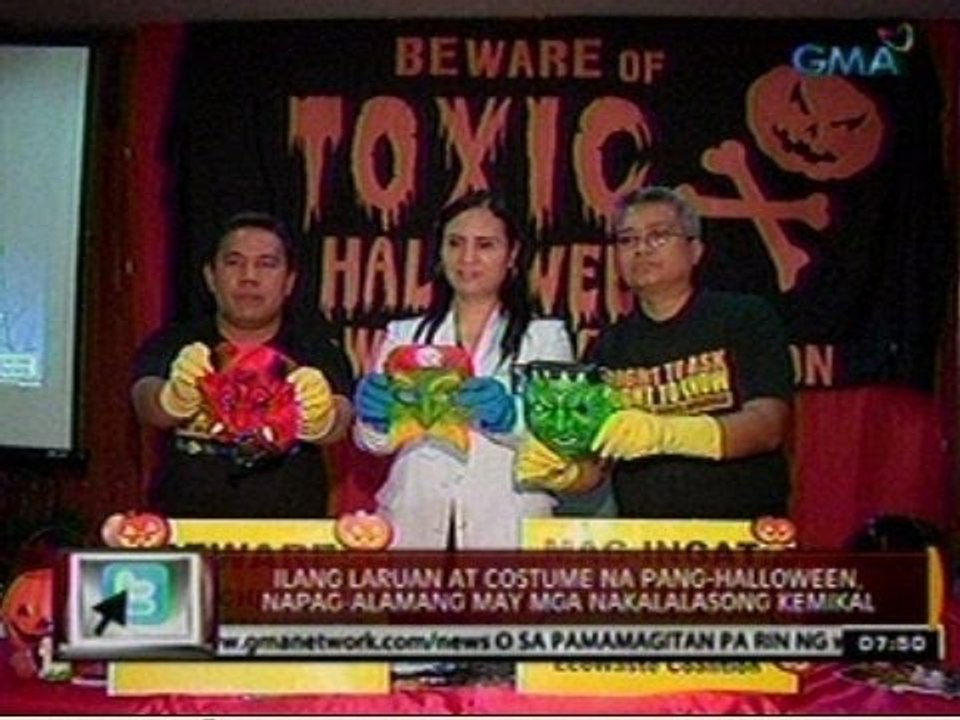 24 Oras: Ilang laruan at costume na pang-Halloween napag-alamang may mga nakalalasong kemikal