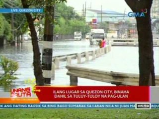 UB: Ilang lugar sa Quezon city, binaha dahil sa tuloy-tuloy na pag-ulan
