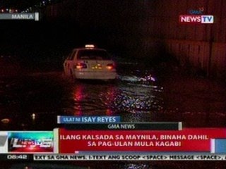 NTVL: Ilang kalsada sa Maynila, binaha dahil sa pag-ulan mula kagabi