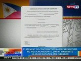 NTG: Statement of Contributions & Expenditure ng kakandidato, dapat maisumite matapos ang eleksyon