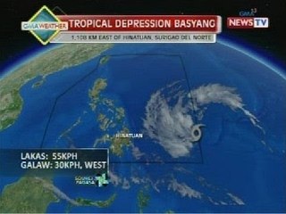 QRT: Pagasa: TD Basyang, pumasok na sa Phl area of responsibility