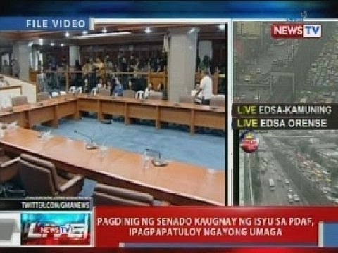 NTVL: Pagdinig ng Senado kaugnay ng isyu ng PDAF, ipagpapatuloy ngayong umaga