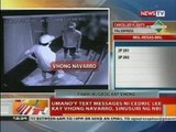 BT: Umano'y text messages ni Cedric Lee kay Vhong Navarro, sinusuri ng NBI