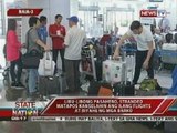Libu-libong pasahero, stranded matapos kanselahin ang ilang flights at biyahe ng mga barko
