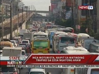 SONA: Mga motorista, naipit sa matinding trapiko sa EDSA ngayong araw