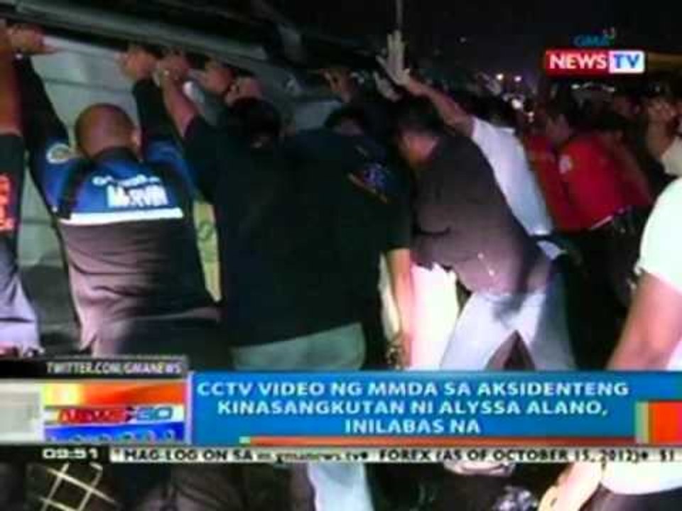 NTG: CCTV video ng MMDA sa aksidenteng kinasangkutan ni Alyssa Alano, inilabas na