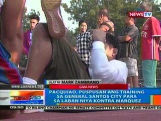 NTG: Pacquiao, puspusan ang training sa General Santos city para sa laban niya kontra Marquez