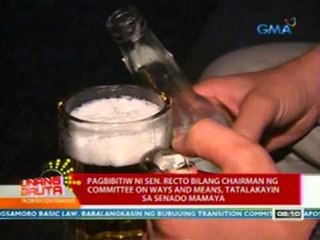 UB: Pagbibitiw ni Sen. Recto bilang chairman ng committee on ways and means, tatalakayin sa senado