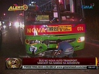 24 Oras:  Bus ng Nova Auto Transport,   sangkot na naman sa aksidente