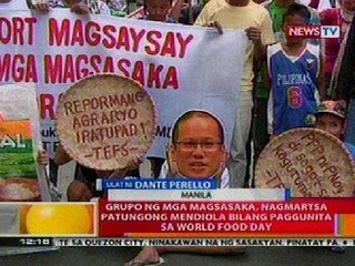BT: Grupo ng mga magsasaka, nagmartsa patungong Mendiola bilang paggunita sa World Food Day