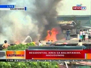 BT: Residential area sa Balintawak, nasusunog