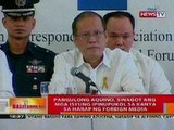 BT: PNoy, sinagot ang mga isyung ipinupukol sa kanya sa harap ng foreign media