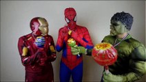 The Avengers MOTORBIKE RACE! w/ Spiderman & Hulk Joker Mickey Frozen Anna Superheroes In Real Life