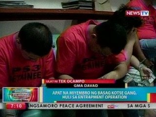 BP: 4 na miyembro ng basag  kotse gang, huli sa entrapment operation