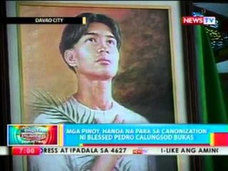 BP: Mga Pinoy, handa na para sa canonization ni Blessed Pedro Calungsod bukas