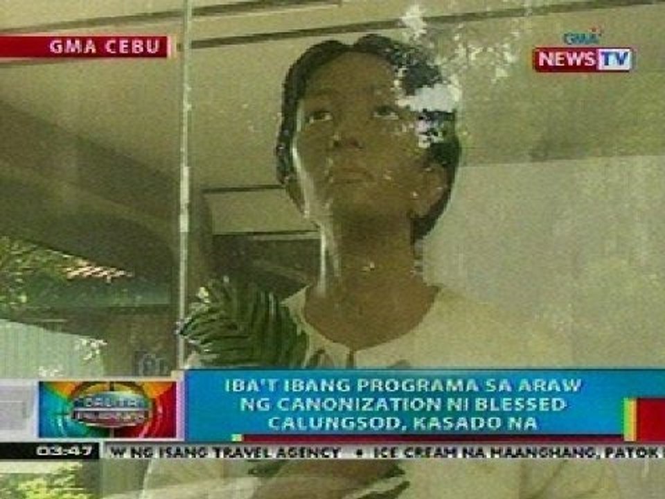 BP: Mga programa sa araw ng canonization ni Blessed Calungsod, kasado na