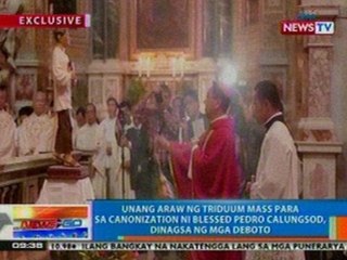 NTG: Exclusive: Unang araw ng Triduum Mass sa Vatican para sa canonization ni Calungsod, dinagsa