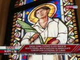 Stained glass image ni Beato Pedro, matatagpuan sa Immaculate Conception Cathedral of Cubao