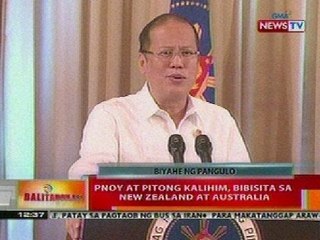 BT: PNoy at 7 kalihim, bibisita sa New Zealand at Australia