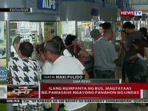QRT: Ilang kumpanya ng bus, magtataas ng pamasahe ngayong panahon ng Undas