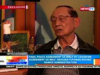 NTG: FVR, pabor sa nalagdaang Bangsamoro framework agreement