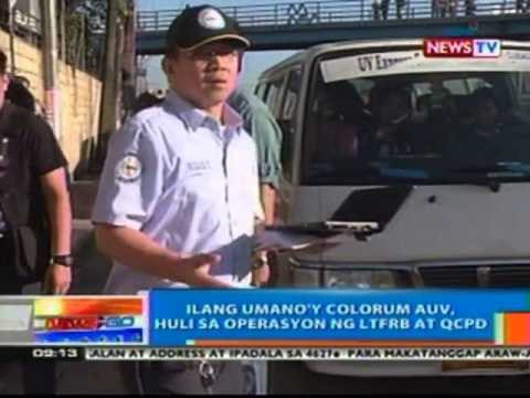 NTG: Ilang umano'y colorum AUV, huli sa operasyon ng LTFRB at QCPD