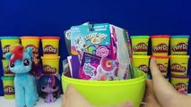 GIANT RAINBOW DASH Surprise Egg Play Doh - My Little Pony Toys Frozen Shopkins Lalaloopsy