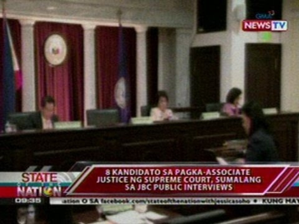 SONA: 8 kandidato sa pagka-associate justice ng SC, sumalang sa JBC public interviews