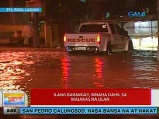 UB: Ilang barangay sa Sta. Rosa, Laguna, binaha dahil sa malakas na ulan