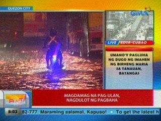UB: Magdamag na pag-ulan, nagdulot ng pagbaha sa Quezon City