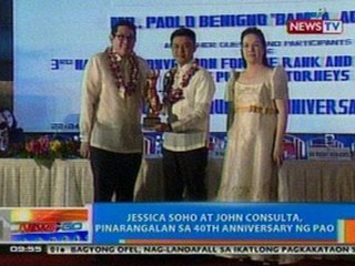 NTG: Jessica Soho at John Consulta, pinarangalan sa 40th anniversary ng PAO