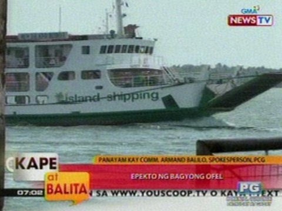 KB: Panayam kay Comm. Armand Balilo, Spokesperson ng PCG tungkol sa epekto ng Bagyong Ofel