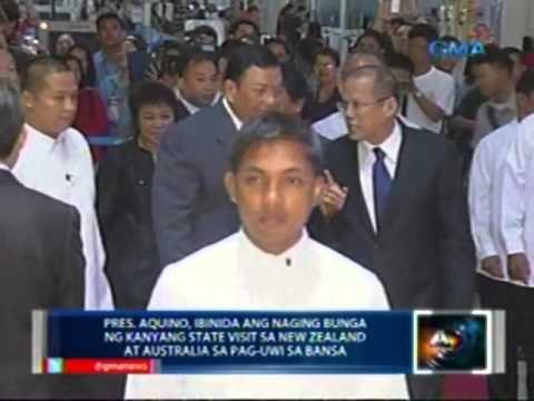 PNoy, ibinida ang naging bunga ng kanyang state visit sa NZ at Australia sa pag-uwi sa bansa