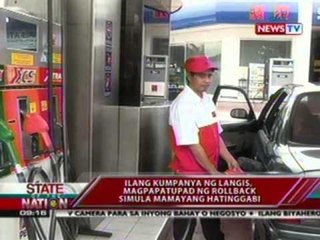 SONA: Ilang kumpanya ng langis, magpapatupad ng rollback simula mamayang hatinggabi