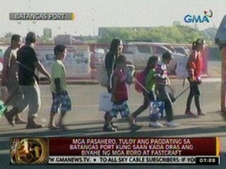 24Oras: Mga pasahero, tuloy ang pagdating sa Batangas Port