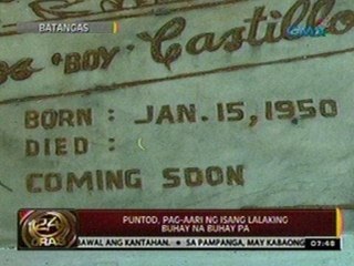 24 Oras: Puntod, pag-aari ng isang   lalaking buhay na buhay pa
