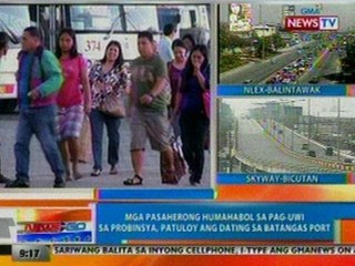 NTG: Mga pasaherong humahabol sa pag-uwi sa probinsya, patuloy ang dating sa Batangas Port