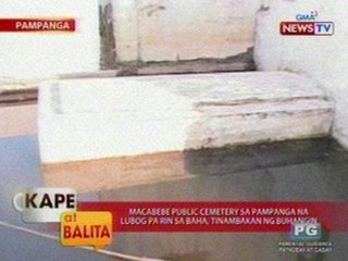 KB: Macabebe Public Cemetery sa Pampanga na lubog pa rin sa baha